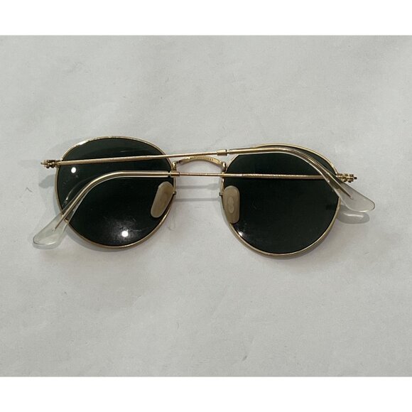 Ray Ban RB3447 Round Metal Sunglasses in Gold main image 4